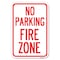 Signmission No Parking Fire Zone Heavy-Gauge Aluminum Sign, 12" x 18", A-1218-23616 A-1218-23616 - alternate 1